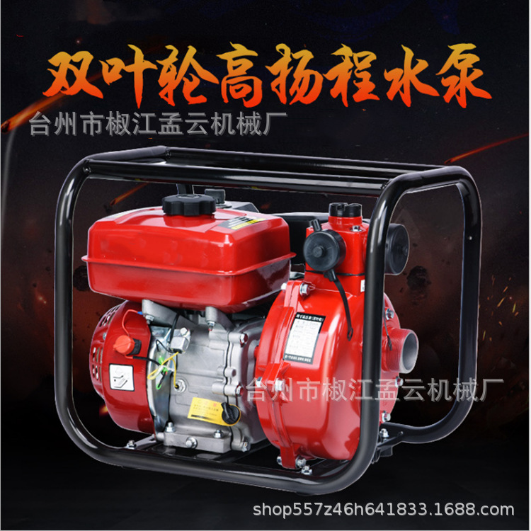 厂家销售170水泵2寸高扬程双叶轮泵汽油机单叶轮高扬程水泵消防泵
