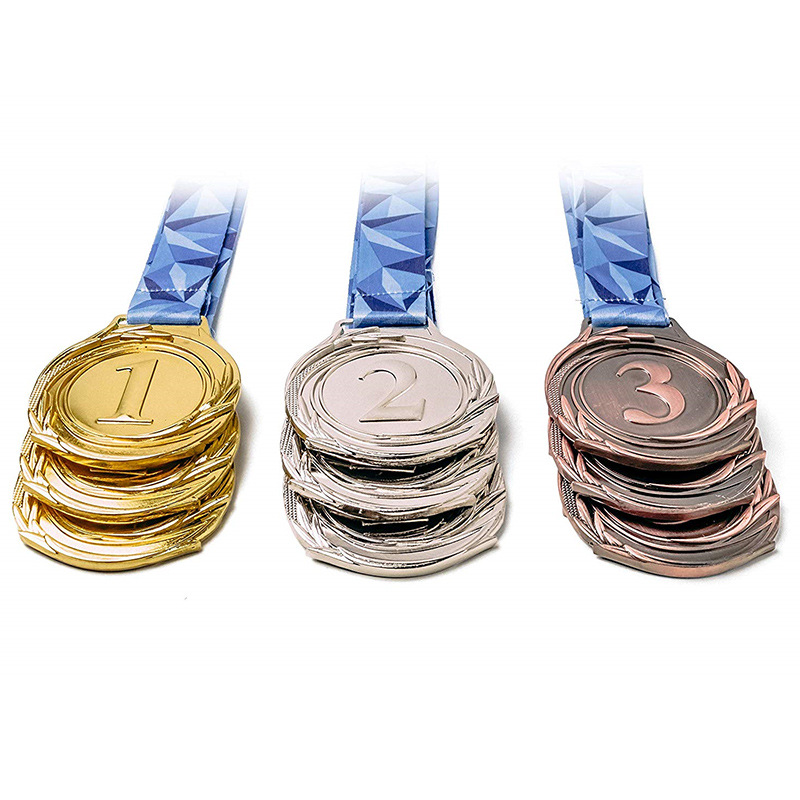 Medallas alemanas personalizadas para competiciones deportivas, etiquetas universales para medallas, medallas de bronce metálicas.