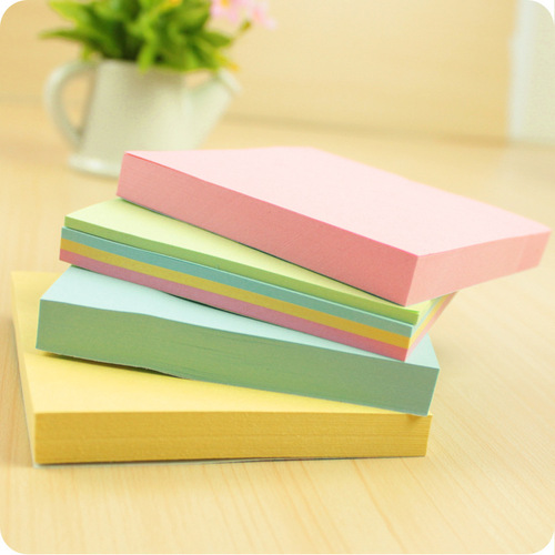 Square sticky note 76*76mm message sticker strong adhesive force note N times self-adhesive note paper 100 sheets