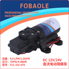 4.0升流量12V/24V高压电动洗车泵微型隔膜自吸泵自动开关喷雾水泵