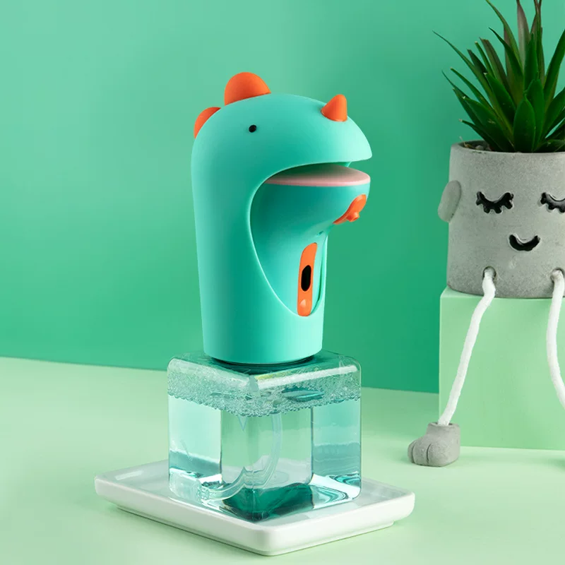 Mogi Kids Cartoon Soap Dispenser - Automatic Dynamic Induction, Battery-Powered Dinosaur 250ml