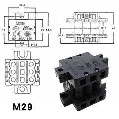 M29 Road Lamp Power Off Protection Connector Three-Position Male-Female Plug and Socket Terminal for Road Lamp Power Off Protection Switch