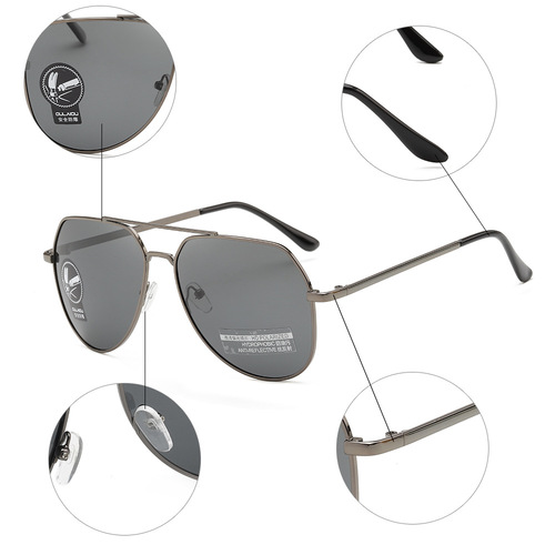 2024 New Square Frame Polarized Sunglasses for Men, Adjustable Tint Driving and Fishing Glasses