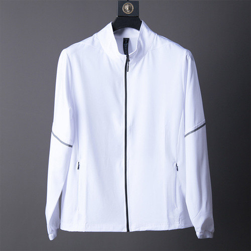 Men and Women Stand Collar Jacket  Spring and Autumn New Casual Windproof Youth and Middle-aged Men Outdoor Thin Jacket Printed