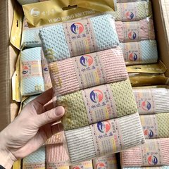 Korean wet and dry two-in-one absorbent easy-to-clean household multi-purpose cleaning cloth for tables fiber kitchen scrubber