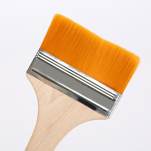 Nylon board brush brush row brush paint wooden handle No. 1-2 oil painting acrylic painting art painting board brush brush