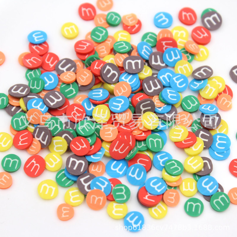5MMM bean soft pottery piece simulation food play slime Crystal mud filler diy handmade material soft pottery accessories