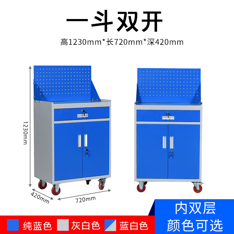 1개의 서랍이 있는 이중 도어 + 범용 휠 + 후면 패널