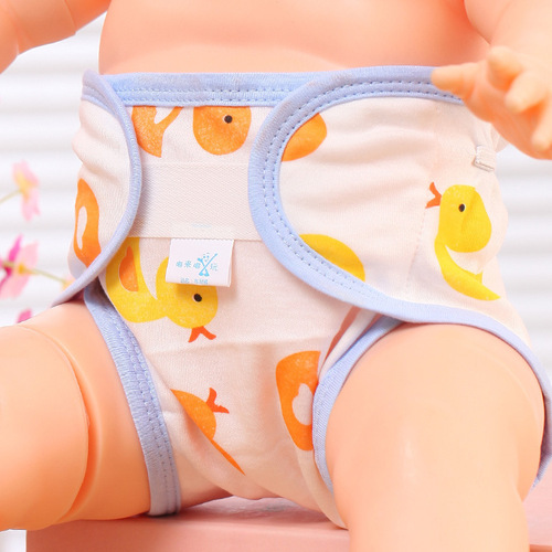 Du Lai Du play cotton cartoon printed cloth diapers washable infant diapers four seasons baby learning pants 6 colors