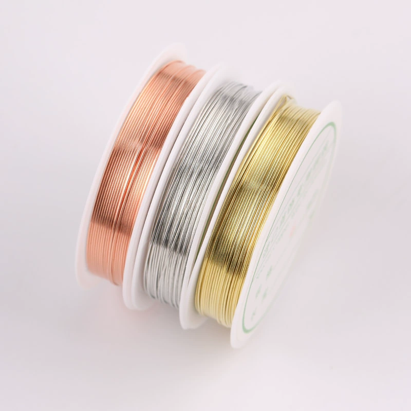Copper ring with letters, silk threads with bow, DIY, gold and silver
