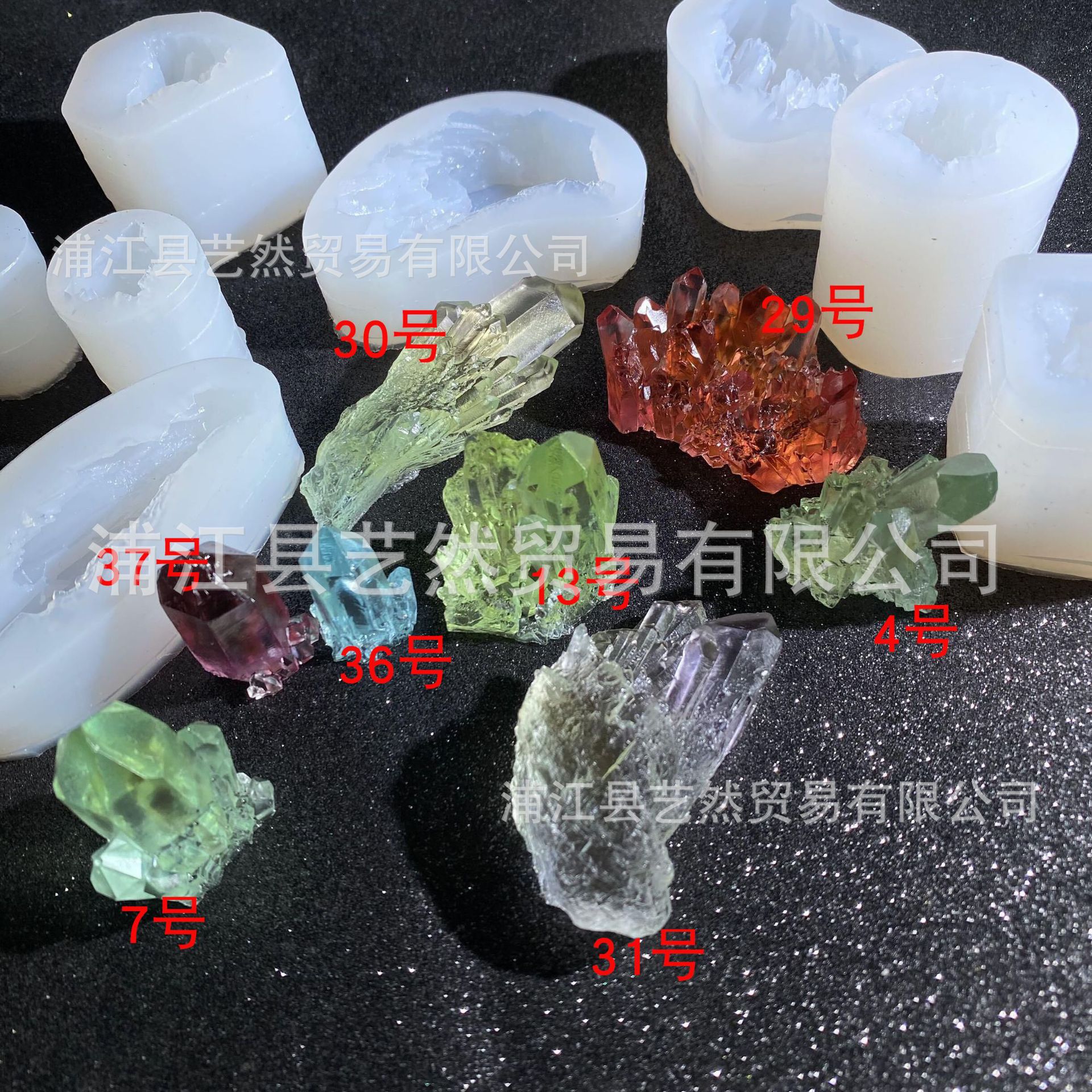 Artificial cristal natural racimo original piedra decoración cristal epoxi cristal racimo iceberg cristal epoxi molde de silicona