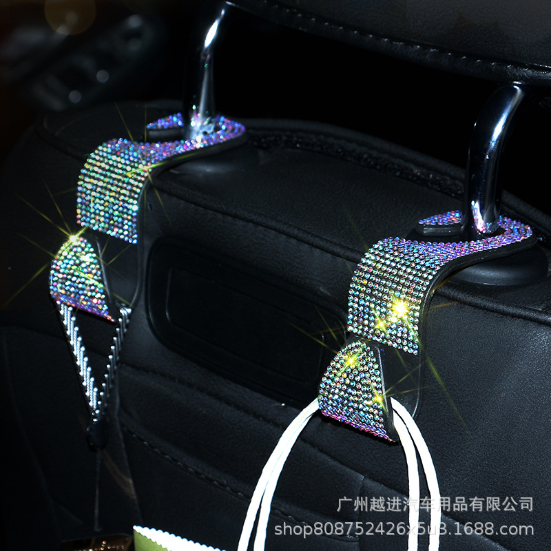 Car Seat Back Hot Diamond Hook Hidden Car Seat Back Creative Car Multifunctional Seat Hook Bag