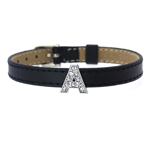 Alloy rhinestone English letters diy wristband pet collar key ring jewelry accessories 10mm diamond