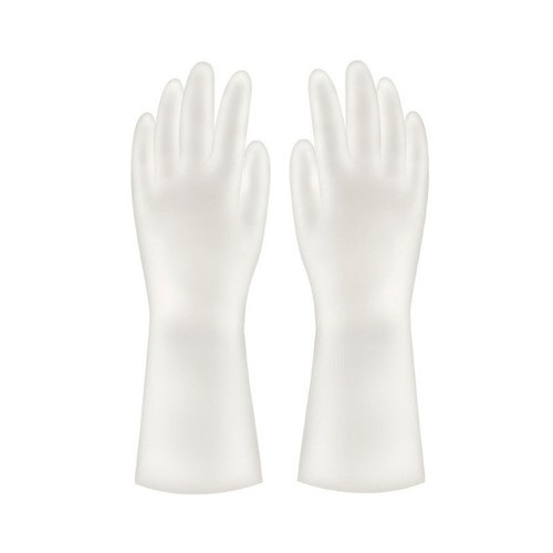 Housework gloves transparent white laundry waterproof plastic leather household cleaning non-slip durable kitchen dishwashing artifact
