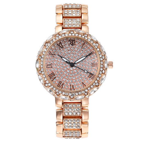 Foreign trade best-selling same style Roman pattern baby's breath set with diamonds European and American fashion women's watch women's watch
