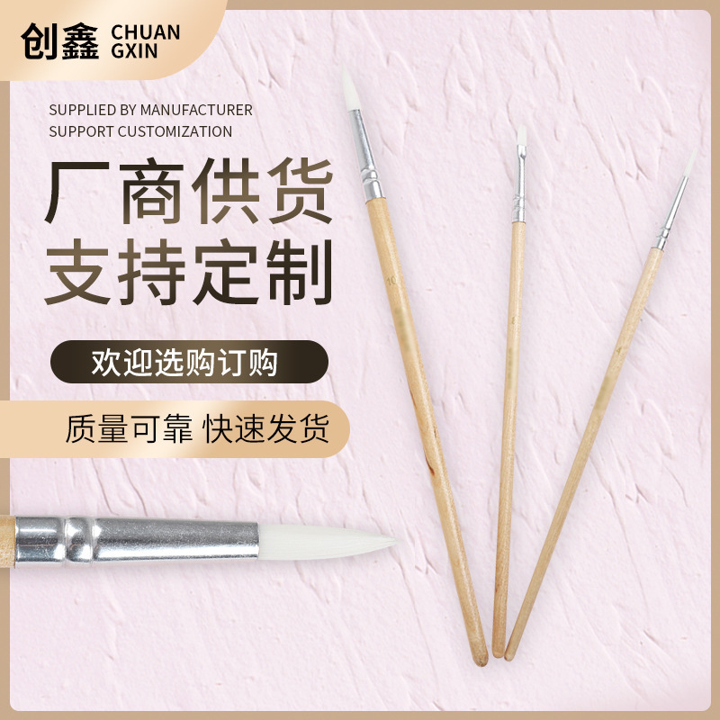 Art Brush Oil Painting Watercolor Gouache Brush Iron Tube Brush Hook Line Pen Multi-Specification Brush Art Manicure Hook Line Pen