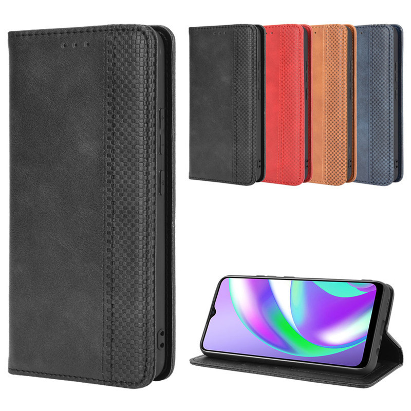 Suitable for Oppo Realme X2 Pro Mobile Phone Case with Card Slot Realme C12 Leather Case Flip Cover V13