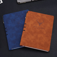 A5 Deer Head Notebook with Color-Changing Lamb Skin B5 Hollowed Note Book with Pen Holder Custom Logo