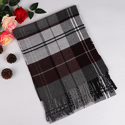 Otoño e Invierno nueva bufanda de los hombres joven estudiante bufanda cálido estilo coreano británico Plaid todo partido moda bufanda de los hombres