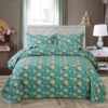 厂家直销 纯棉床盖床上用品三件套水洗夏凉空调被印花密绣绗缝被|ru