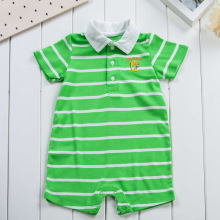 尾货清仓外贸哈衣夏季短袖连体衣男款短爬 翻领POLO衫婴儿衣服