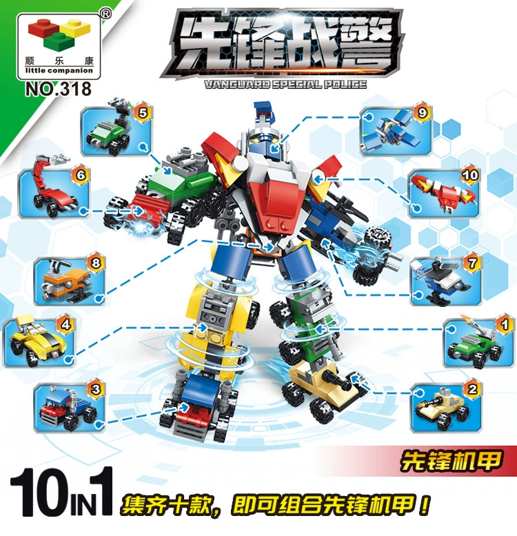 Robot, airplane, Bumblebee, handmade, three in one, small particles