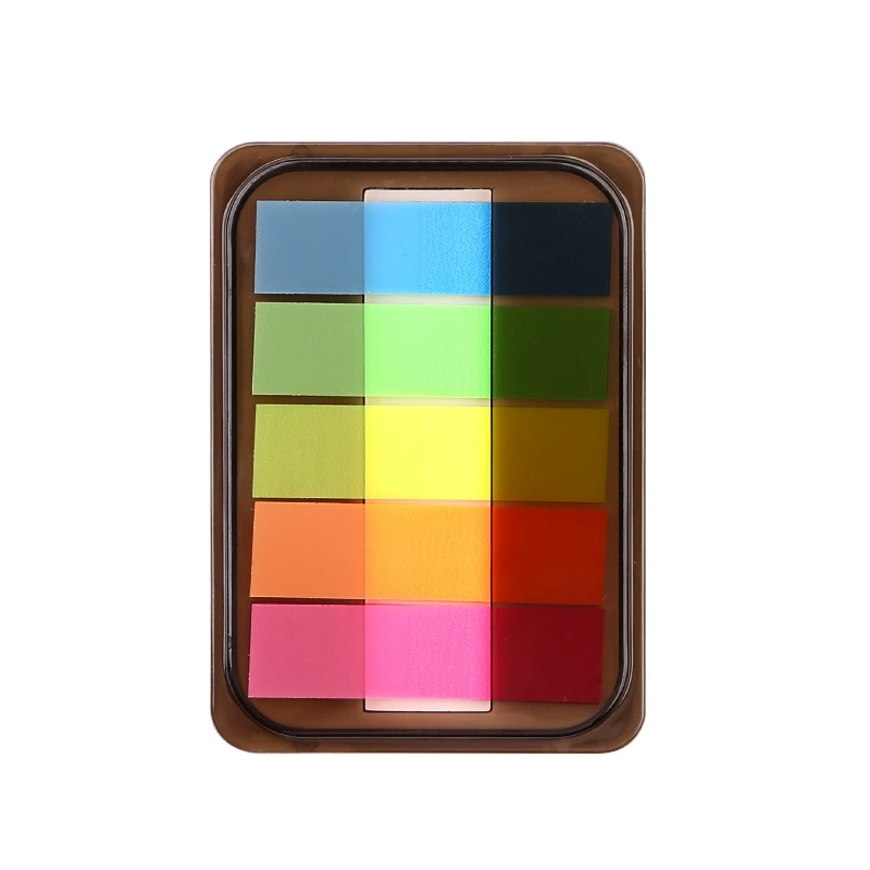 Transparent Fluorescent Index Sticker Tabs, Paper Bookmarks 12×44 mm, Multi‑color Packs