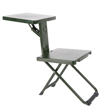 便携式多功能写字椅折叠椅部队单兵椅作业椅野营马扎凳桌椅两用椅