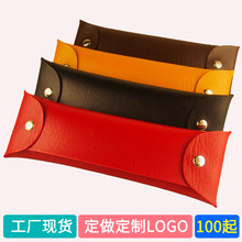 韩国创意文具PU多功能简易皮质笔袋笔套餐具套印刷图案工厂批发