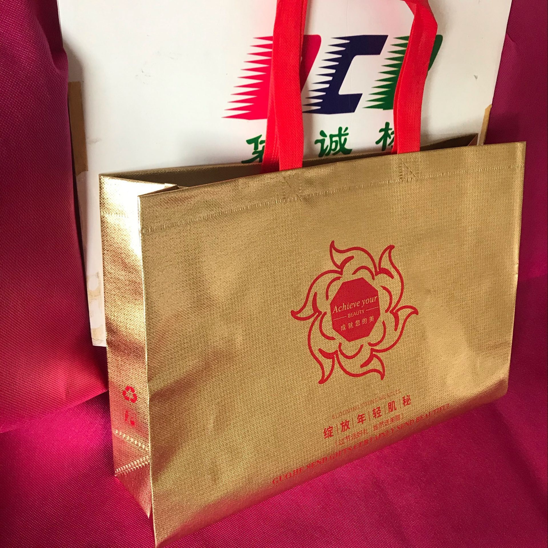 覆膜彩印厂家定 做腹膜无纺布袋化妆品超声波机压鞋套防尘袋定 制