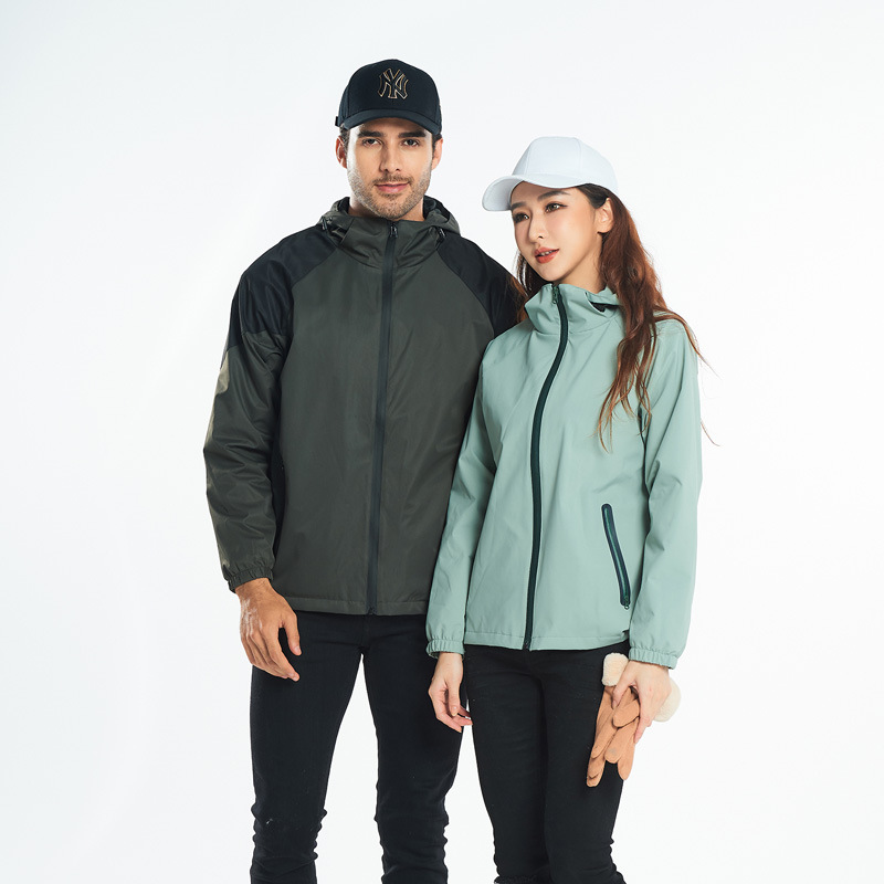 Outdoor single-layer jacket men's and women's spring and autumn thin windproof waterproof sports leisure riding jacket printed LOGO