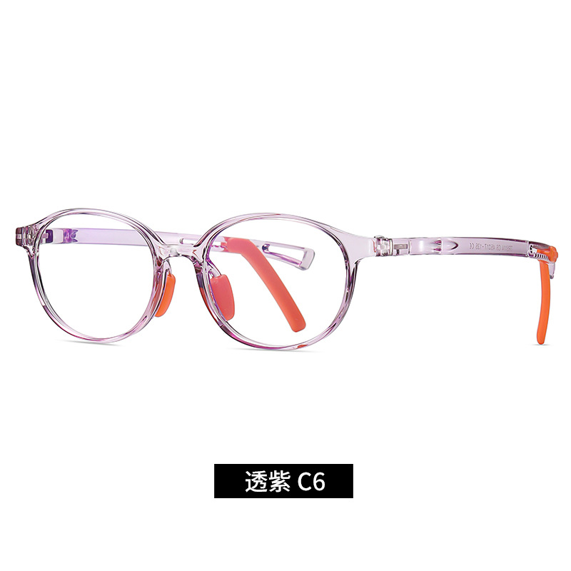 Gafas de luz anti-azul para niños de nueva moda TR5114 niños y niñas gafas lisas cómodas y ligeras con cubierta antideslizante para el pie