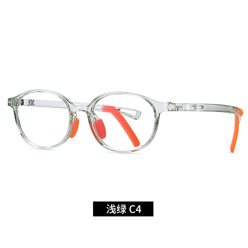 Gafas de luz anti-azul para niños de nueva moda TR5114 niños y niñas gafas lisas cómodas y ligeras con cubierta antideslizante para el pie