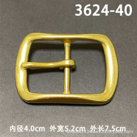 纯铜皮带扣实心新款高档休闲腰带扣头裤带卡子配件4.0cm日字扣