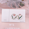 Silver needle, universal earrings, silver 925 sample, Korean style