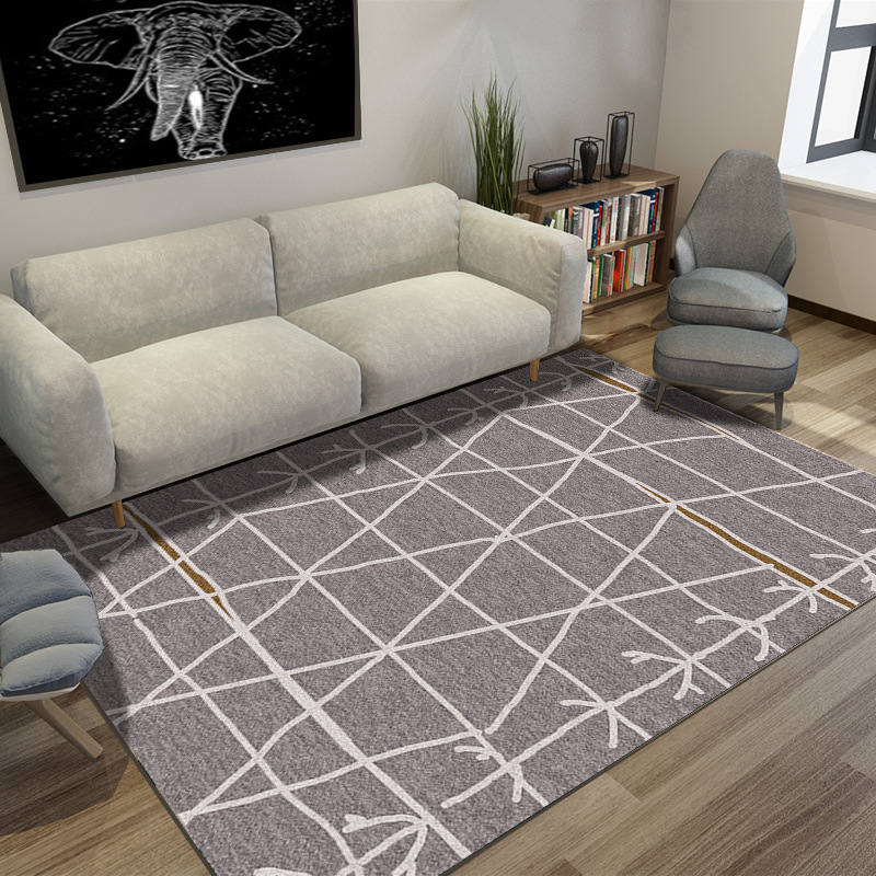 Alfombra nórdica sala de estar sofá mesa de café manta moderna minimalista Luz de lujo Casa dormitorio totalmente cubierto área grande puerta mat image 19