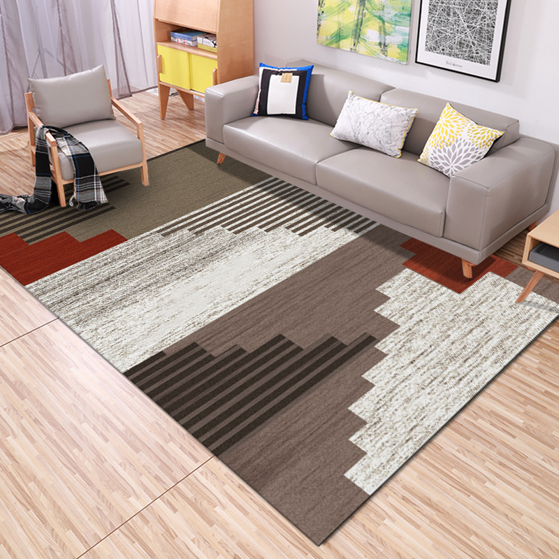 Alfombra nórdica sala de estar sofá mesa de café manta moderna minimalista Luz de lujo Casa dormitorio totalmente cubierto área grande puerta mat image 4