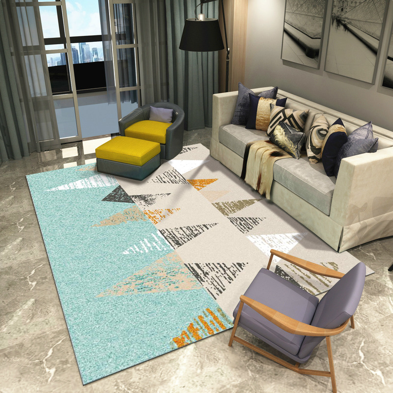 Alfombra nórdica sala de estar sofá mesa de café manta moderna minimalista Luz de lujo Casa dormitorio totalmente cubierto área grande puerta mat image 3