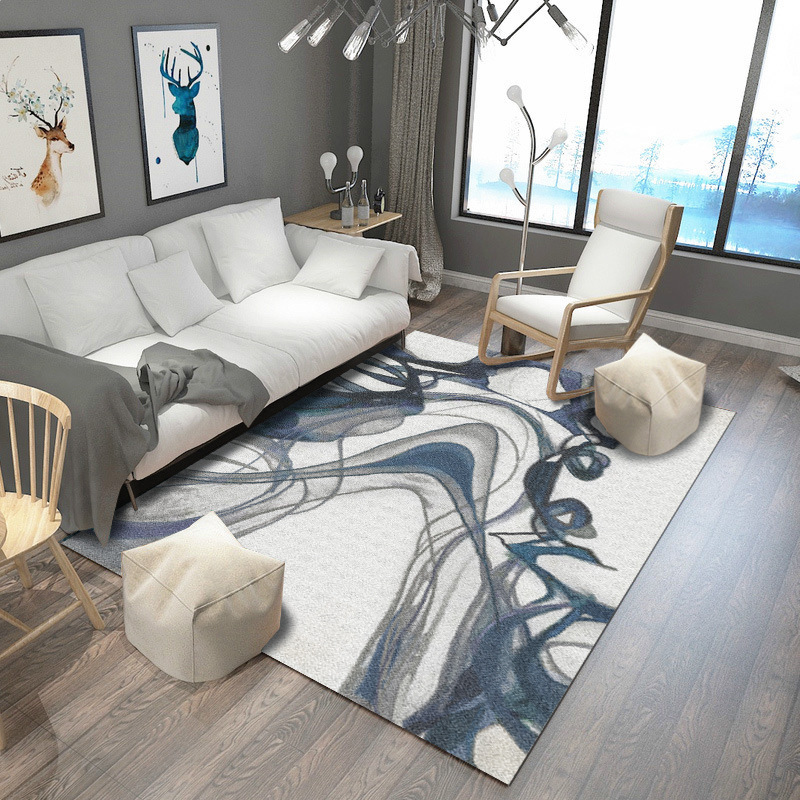 Alfombra nórdica sala de estar sofá mesa de café manta moderna minimalista Luz de lujo Casa dormitorio totalmente cubierto área grande puerta mat image 9