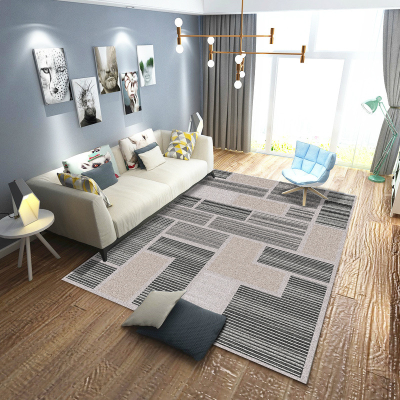 Alfombra nórdica sala de estar sofá mesa de café manta moderna minimalista Luz de lujo Casa dormitorio totalmente cubierto área grande puerta mat image 10
