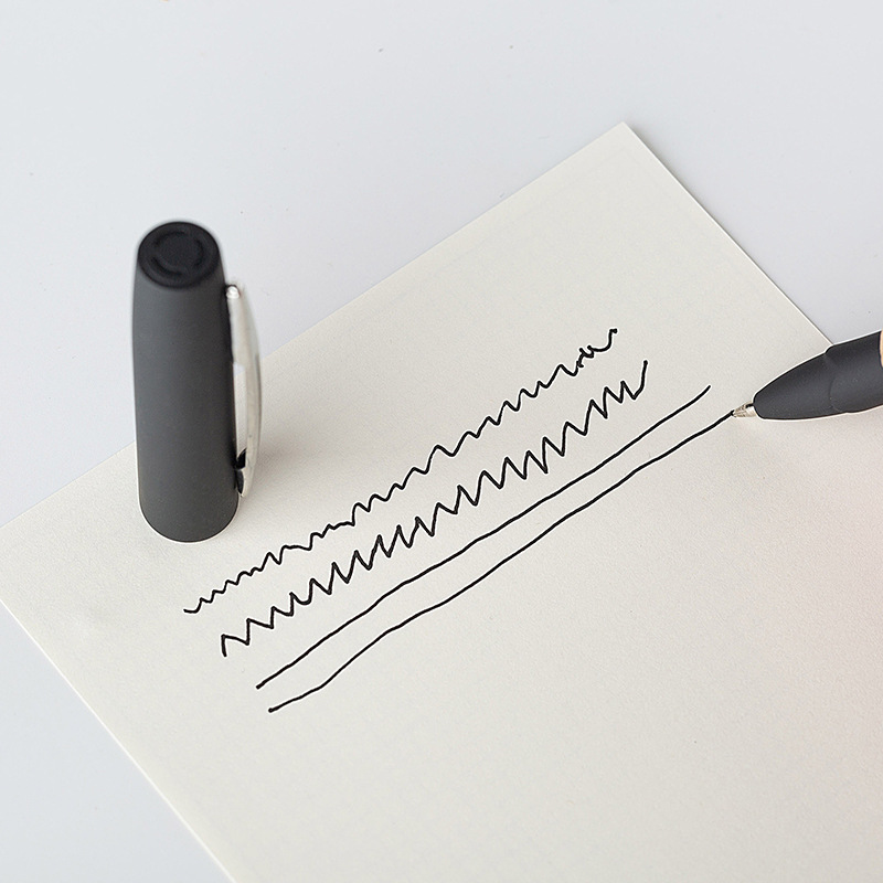 Bolígrafos publicitarios de gel con impresión de logotipo, clips para bolígrafos en oro y plata, bolígrafos de gel negros adhesivos, bolígrafos de punta redonda para empresas, aprobados por la fábrica.