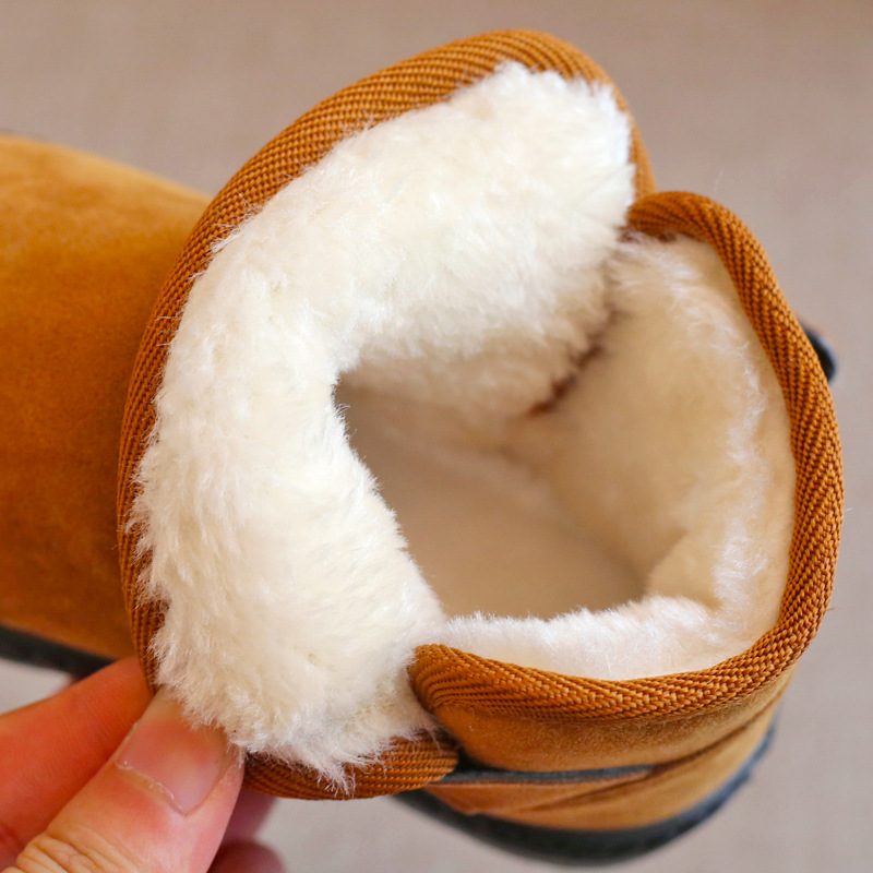 Children's shoes wholesale winter new children's snow boots plus velvet padded non-slip boys and girls large cotton short boots warm cotton shoes