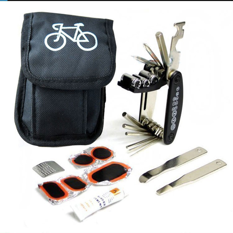 Riding equipment portable bicycle repair tire repair tool mountain bike combination repair kit suit