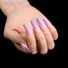 Purple nail stickers for manicure, fake nails, glue, 24 pieces, European style, ready-made product