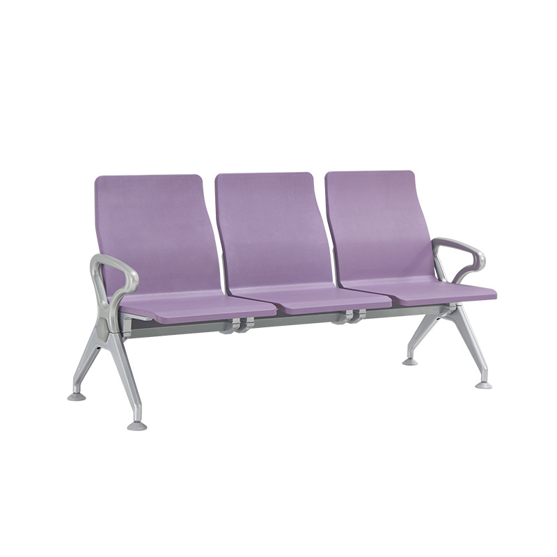 Fábrica de asiento duro de la PU Silla de fila de tablero trasero viga hexagonal SILLA DE espera asiento de hotel Jianyang Silla de hospital moderna