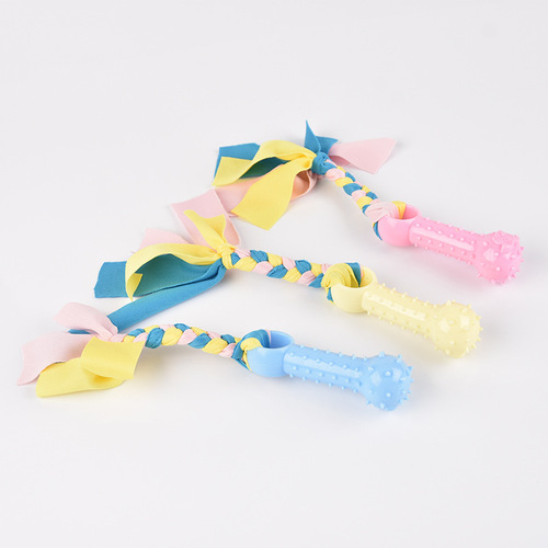 Amazon Pet Supplies Dog Soft Toys Teeth Cleaning and Teeth Cleaning Dog Bite Resistant Cloth Strips Cat and Dog Toys Set