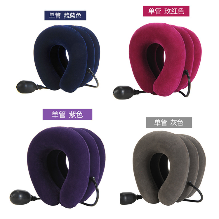 颈椎牵引仪器充气款家用颈椎拉伸器PVC内胆可充气护颈