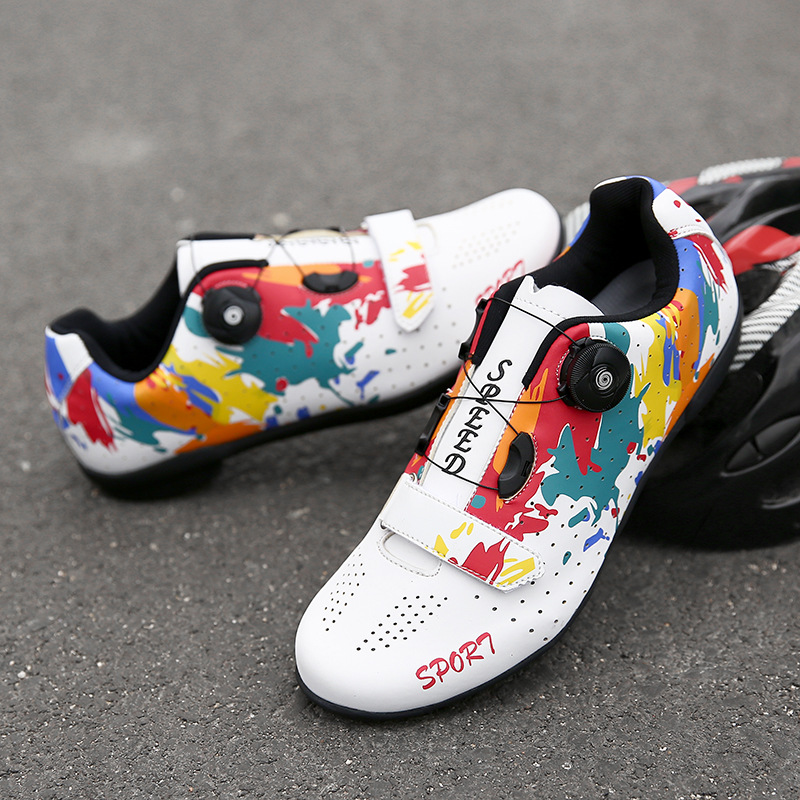 New Mountain Bike Clipless Cycling Shoes, Road Bike Lockable Hard Sole Off-Road Dynamic Cycling Shoes