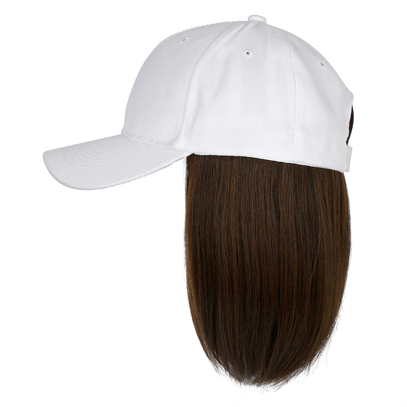 Xiong BA con el sombrero peluca Integrado DE LA Onda cabeza gorra de béisbol Bobo cabeza de pelo corto de simulación de pelo de moda natural peluca cap