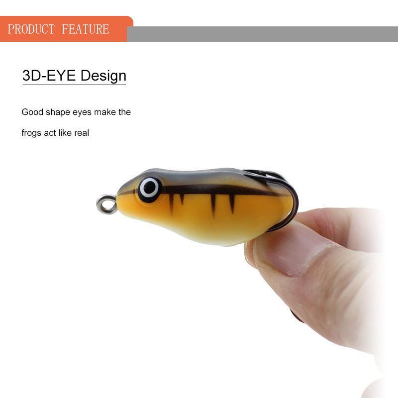 Mini Lei Rana Luya estilo tailandés pescado negro duro negro 45mm 8,5G